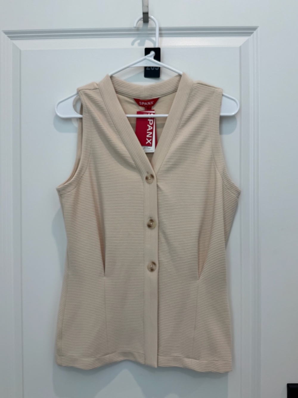 SPANX AirEssentials French Rib Button-Down Vest - Picture 2 of 5